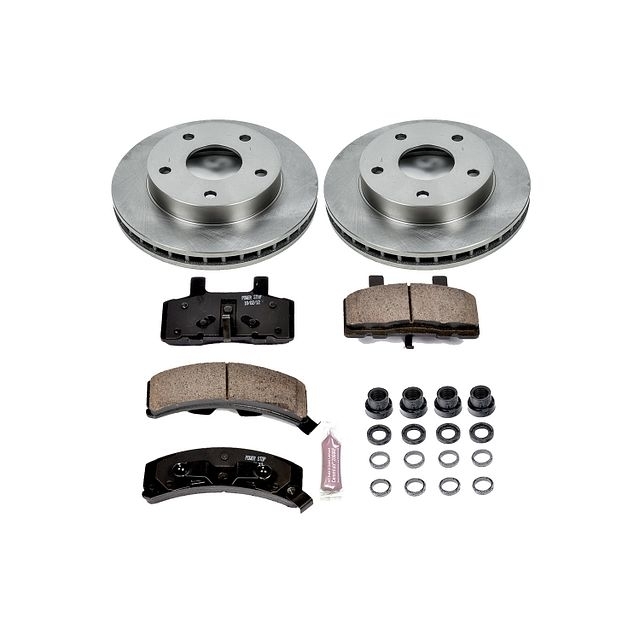 Power Stop Front Stock Replacement Brake Pad And Rotor Kit For 94-99 Dodge Ram 1500 4Wd, Power Stop Front Stock Replacement Brake Pad And Rotor Kit For 94-99 Dodge Ram 1500 4Wd,