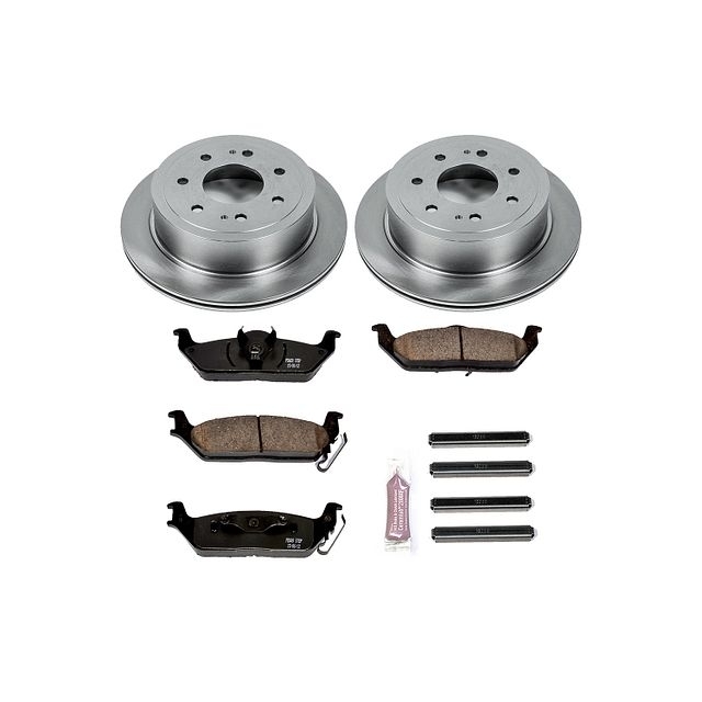 Power Stop Rear Stock Replacement Brake Pad And Rotor Kit For 04-11 Ford F150 7-Lug, BHKQ-KOE4556 Power Stop Rear Stock Replacement Brake Pad And Rotor Kit For 04-11 Ford F150 7-Lug, BHKQ-KOE4556