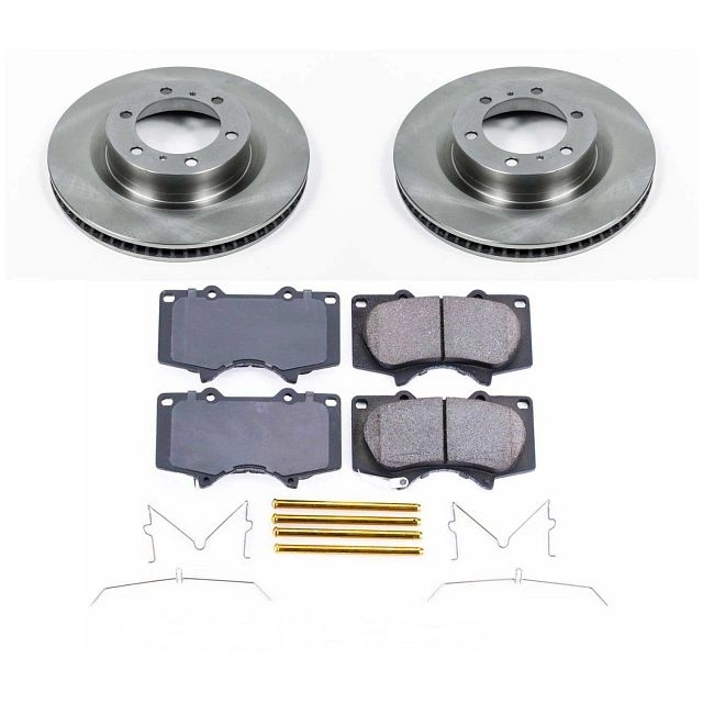 Power Stop Front Stock Replacement Brake Pad And Rotor Kit For 2010+ Toyota 4Runner, BHKQ-KOE5873 Power Stop Front Stock Replacement Brake Pad And Rotor Kit For 2010+ Toyota 4Runner, BHKQ-KOE5873