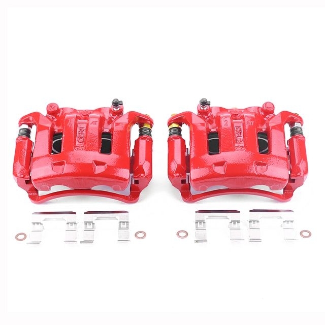 Power Stop Front Pair Of Red Powder Coated Calipers For 00-04 Nissan Xterra, 03-04 Frontier, Power Stop Front Pair Of Red Powder Coated Calipers For 00-04 Nissan Xterra, 03-04 Frontier,