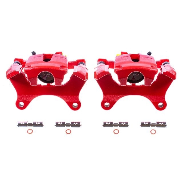 Power Stop Rear Pair Of Red Powder Coated Calipers For 15-17 Ford F150, BHKQ-S5500