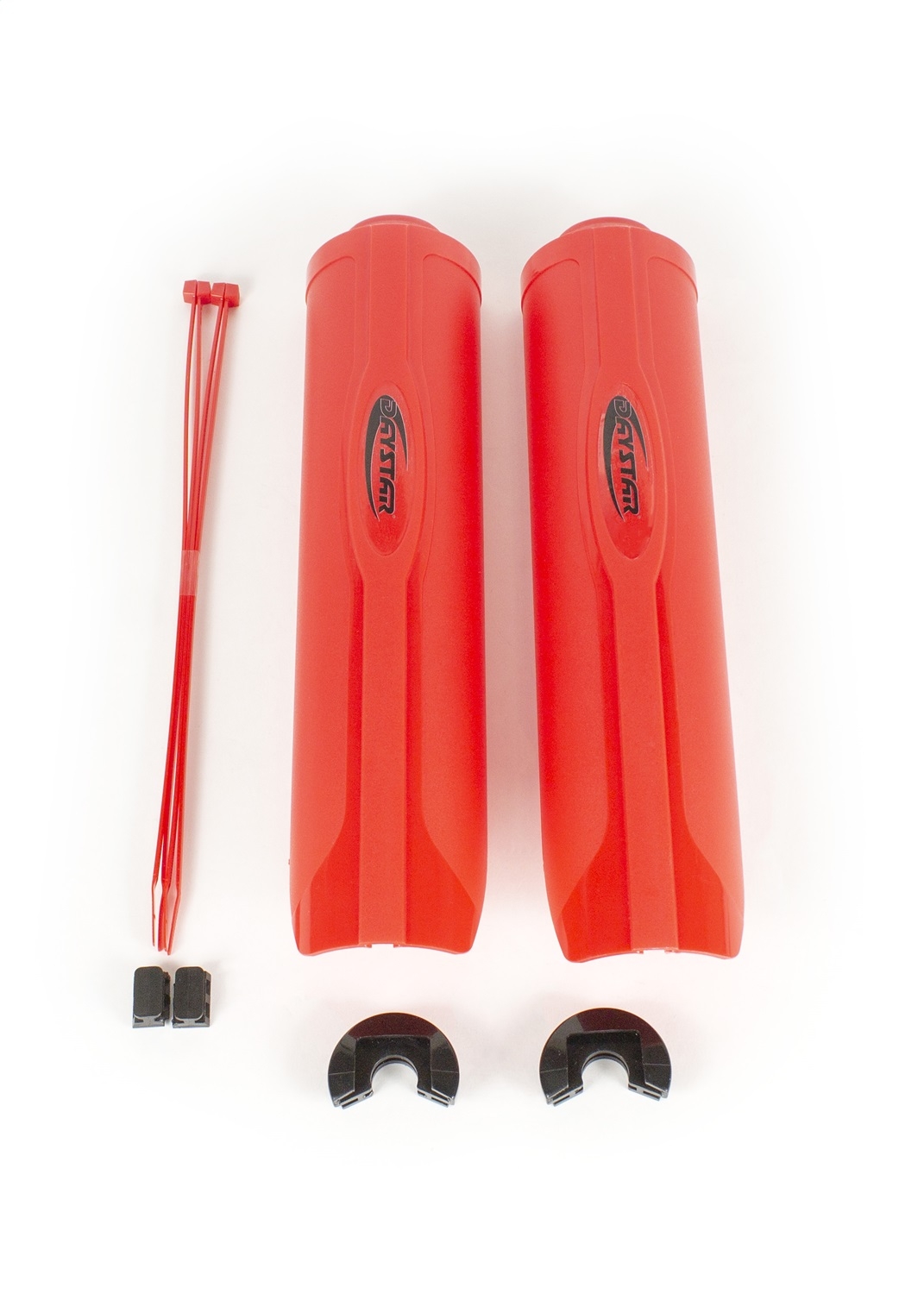 Daystar 2.0 Shock Guard, W/zip Ties, 2 Pcs., Abs Polymer, Red, Fits Daystar 2.0 Shock Guard, W/zip Ties, 2 Pcs., Abs Polymer, Red, Fits