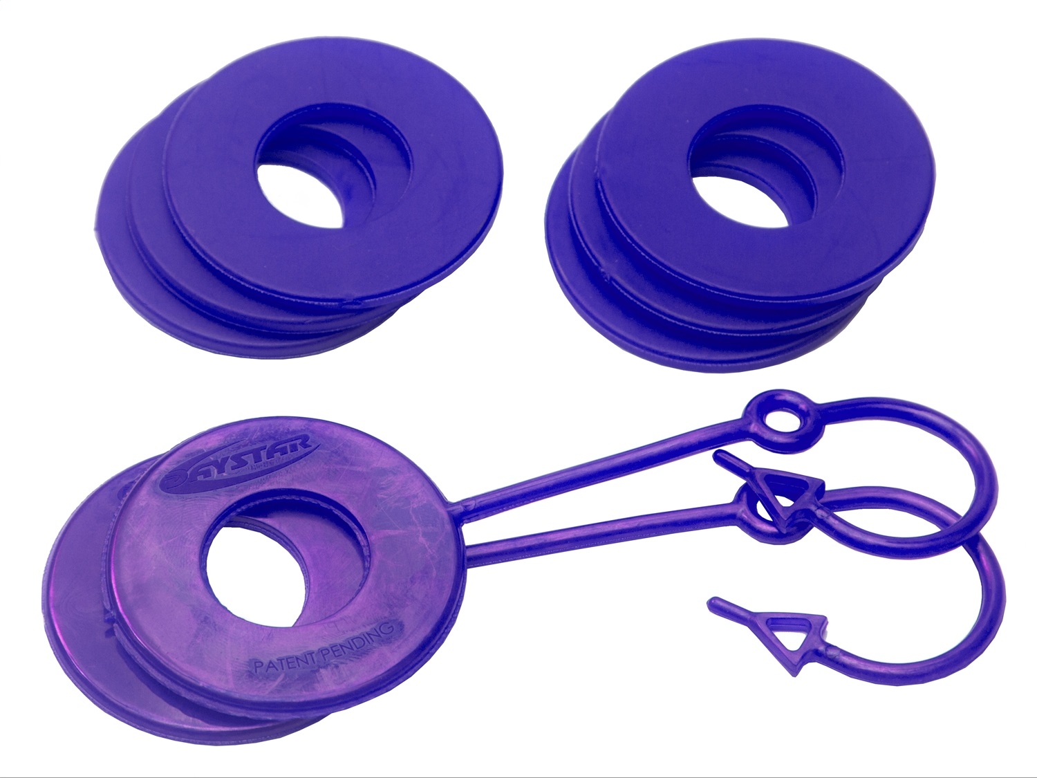 Daystar D Ring Isolator Washer Locker Kit 2 Locking Washers And 8 Non-Locking Washers Purple,