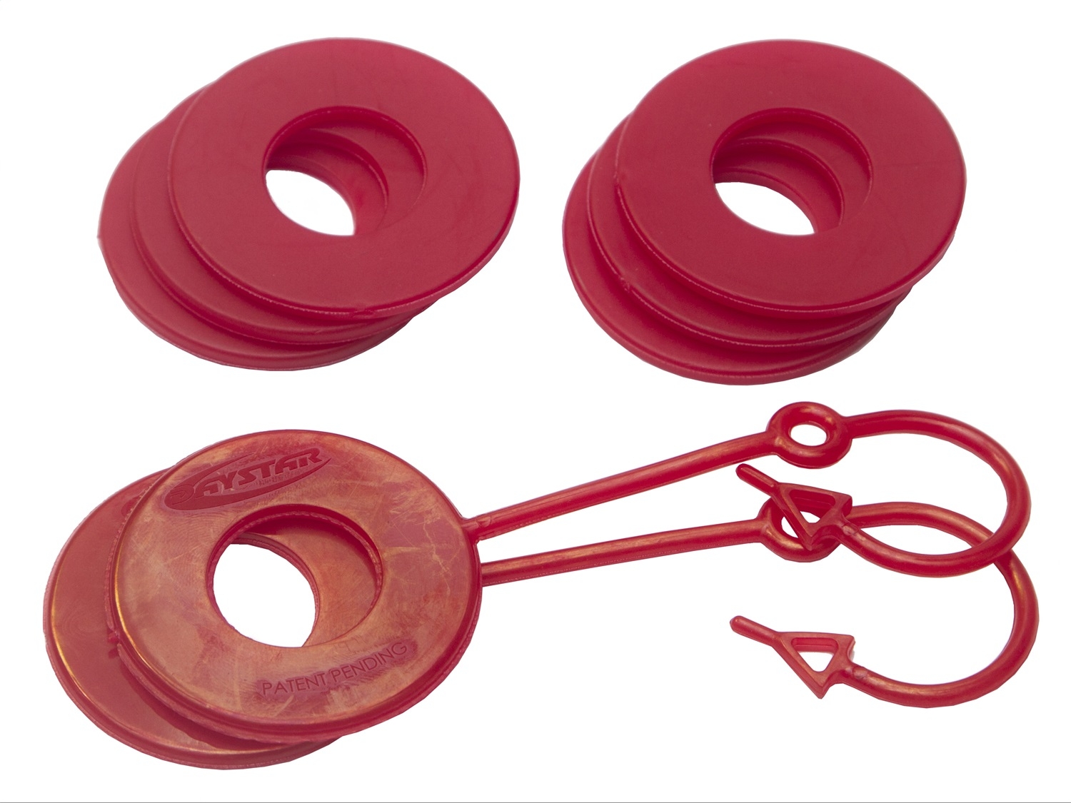 Daystar D Ring Isolator Washer Locker Kit 2 Locking Washers And 8 Non-Locking Washers Red,