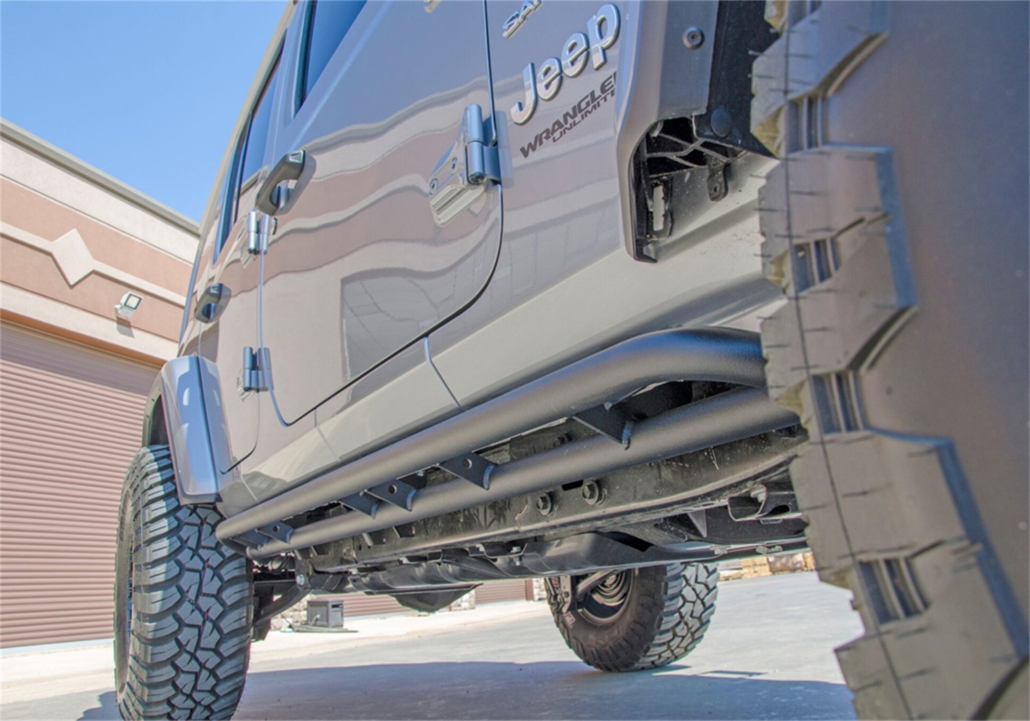 N-Fab Rkr Rock Rails, Cab Length (2 Steps Per Side), 2020 Jeep Gladiator Jt 4-Door, Textured Black, N-Fab Rkr Rock Rails, Cab Length (2 Steps Per Side), 2020 Jeep Gladiator Jt 4-Door, Textured Black,
