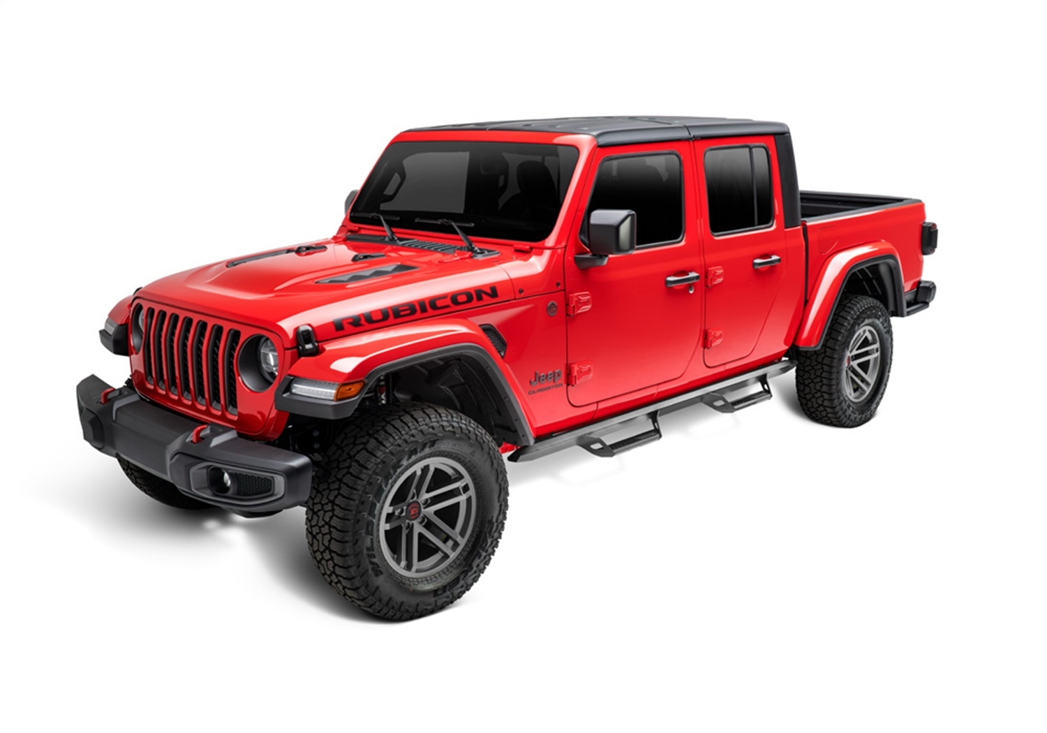 N-Fab Predator Pro, Full Length (2 Steps Per Side), 2020 Jeep Gladiator Jt 4-Door, Textured Black, N-Fab Predator Pro, Full Length (2 Steps Per Side), 2020 Jeep Gladiator Jt 4-Door, Textured Black,