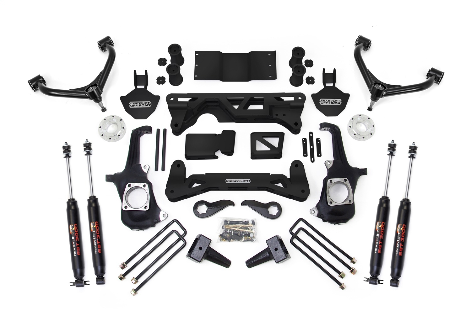 Jeep Readylift Big Lift Kit W/shocks; 7-8 In. Lift; W/sst3000 Shocks; Tube A Arms/keys;, Suspension Jeep Readylift Big Lift Kit W/shocks; 7-8 In. Lift; W/sst3000 Shocks; Tube A Arms/keys;, Suspension
