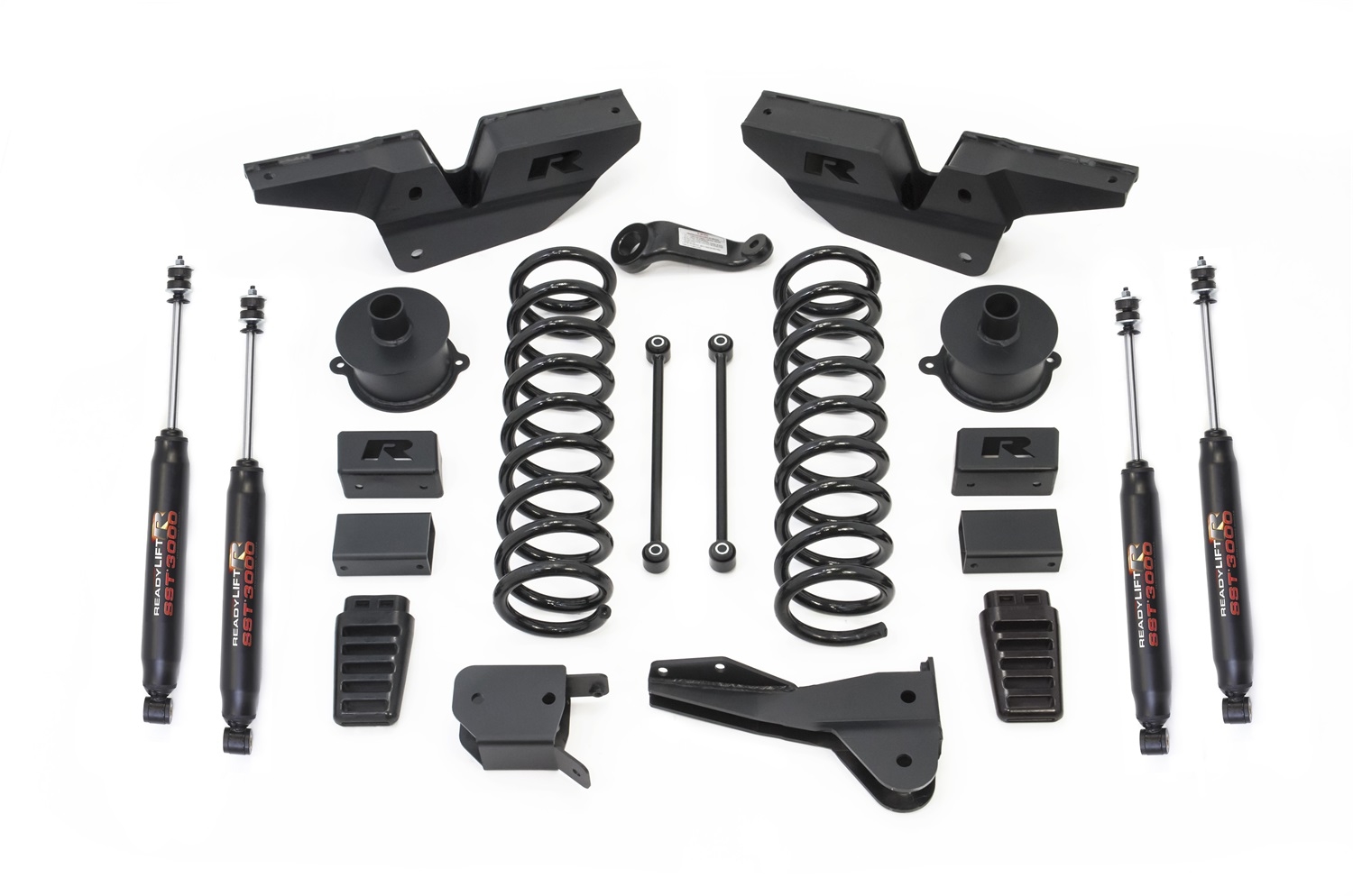 Jeep Readylift Big Lift Kit W/shocks; 6 In. Front Lift; 3.5 In. Rear Coil Spacers; Incl. Shocks Jeep Readylift Big Lift Kit W/shocks; 6 In. Front Lift; 3.5 In. Rear Coil Spacers; Incl. Shocks