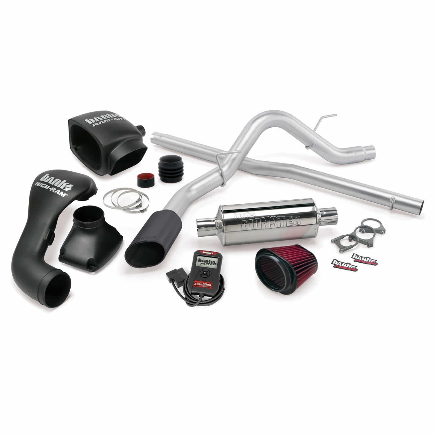 Banks Power Stinger System; Single Exh; S/s-Black Tip-2006-08 Ford 5.4L; F-150; Ccmb, BKQC-48486-B Banks Power Stinger System; Single Exh; S/s-Black Tip-2006-08 Ford 5.4L; F-150; Ccmb, BKQC-48486-B