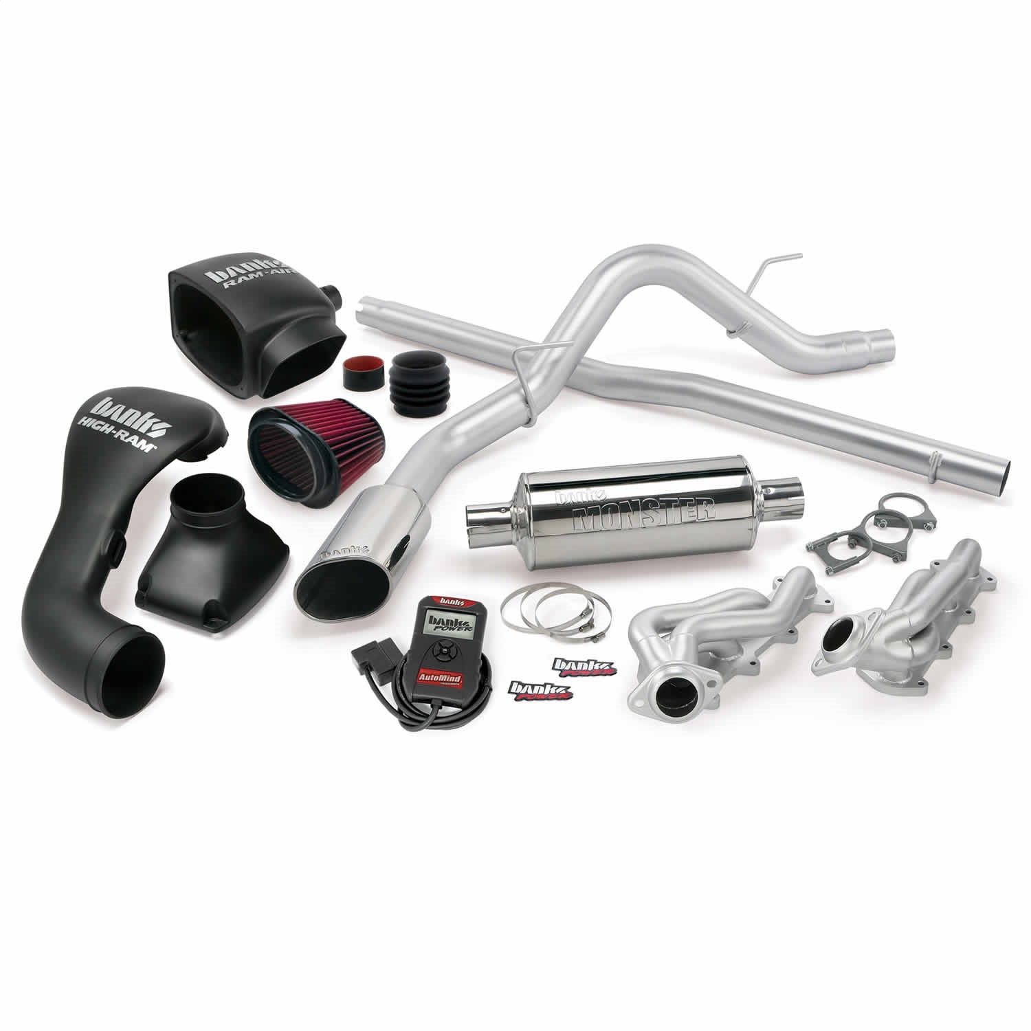 Banks Power Powerpack System; Single Exh; S/s-Chrome Tip-2004-08 Ford 5.4L; F-150; Scmb, BKQC-48531 Banks Power Powerpack System; Single Exh; S/s-Chrome Tip-2004-08 Ford 5.4L; F-150; Scmb, BKQC-48531