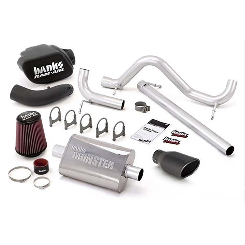 Banks Power Stinger System (No Automind); Single Exh; S/s-Black Tip-07-11 Jeep 3.8L Wrangler-2Dr, Banks Power Stinger System (No Automind); Single Exh; S/s-Black Tip-07-11 Jeep 3.8L Wrangler-2Dr,