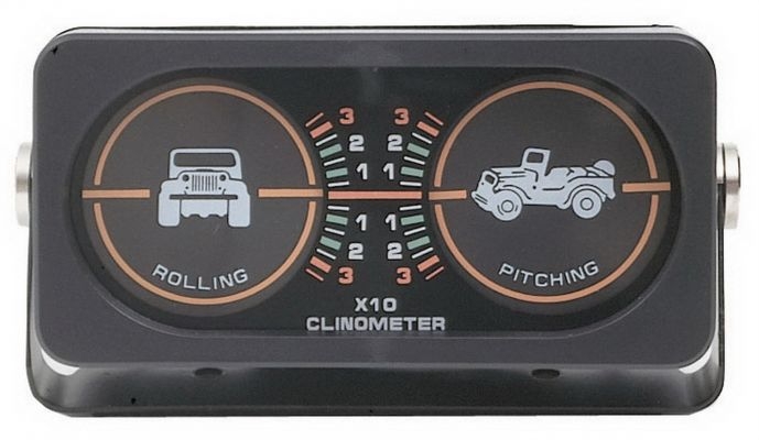 Rampage Universal Pitch And Roll Clinometer And Cj Graphic (W/o Compass), Black, CLSG-791005 Rampage Universal Pitch And Roll Clinometer And Cj Graphic (W/o Compass), Black, CLSG-791005