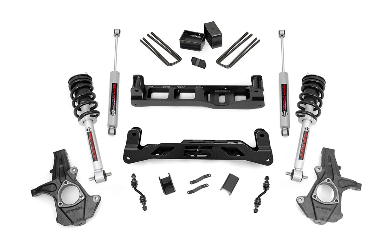 Rough Country 5In Gm Suspension Lift Kit W/ Struts (14-18 1500 Pu 2Wd | Aluminum/stamped Steel),