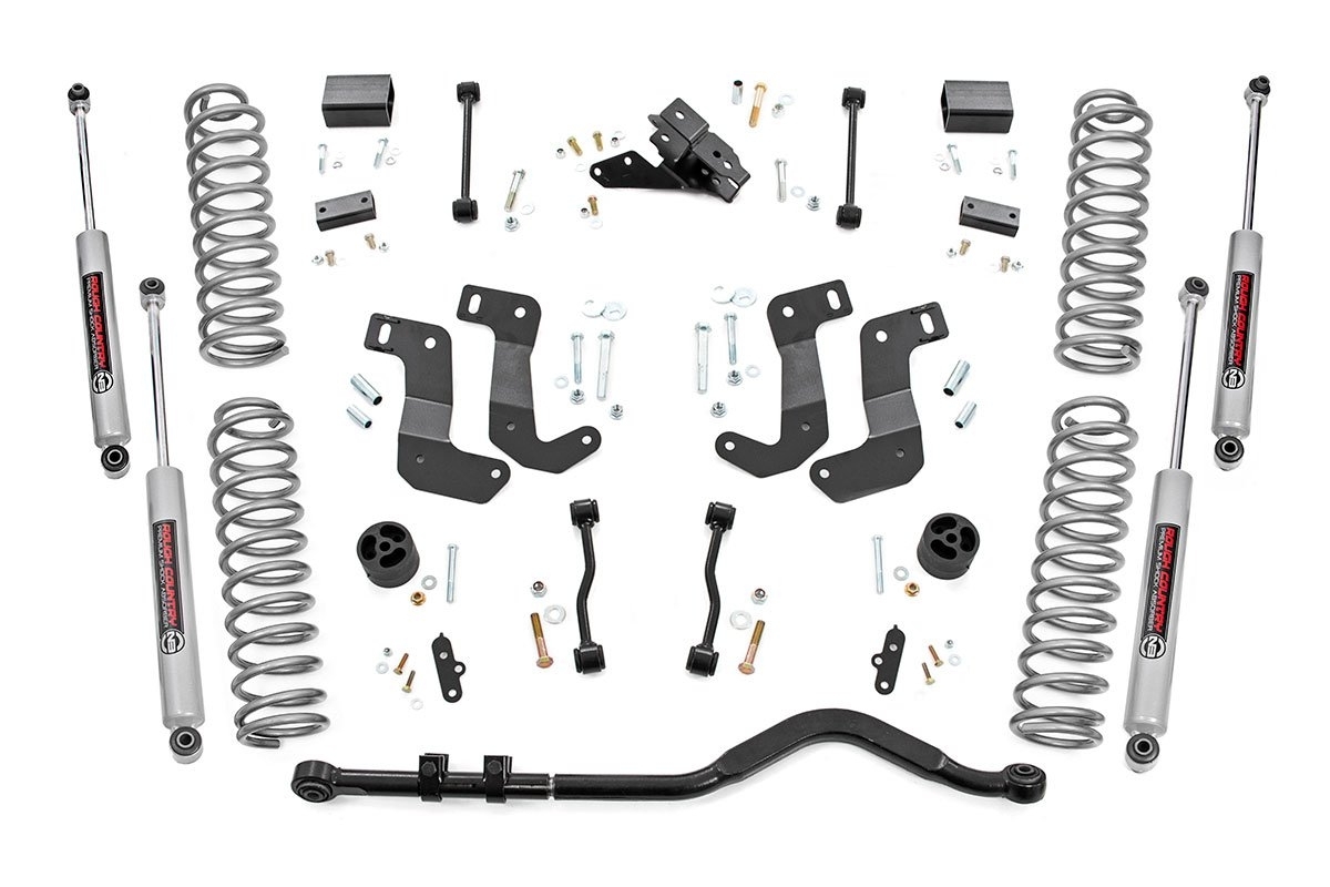 Rough Country 3.5 Suspension Lift Kit | N3 Shocks & Control Arm Drop For Jeep Wrangler Jl Diesel,