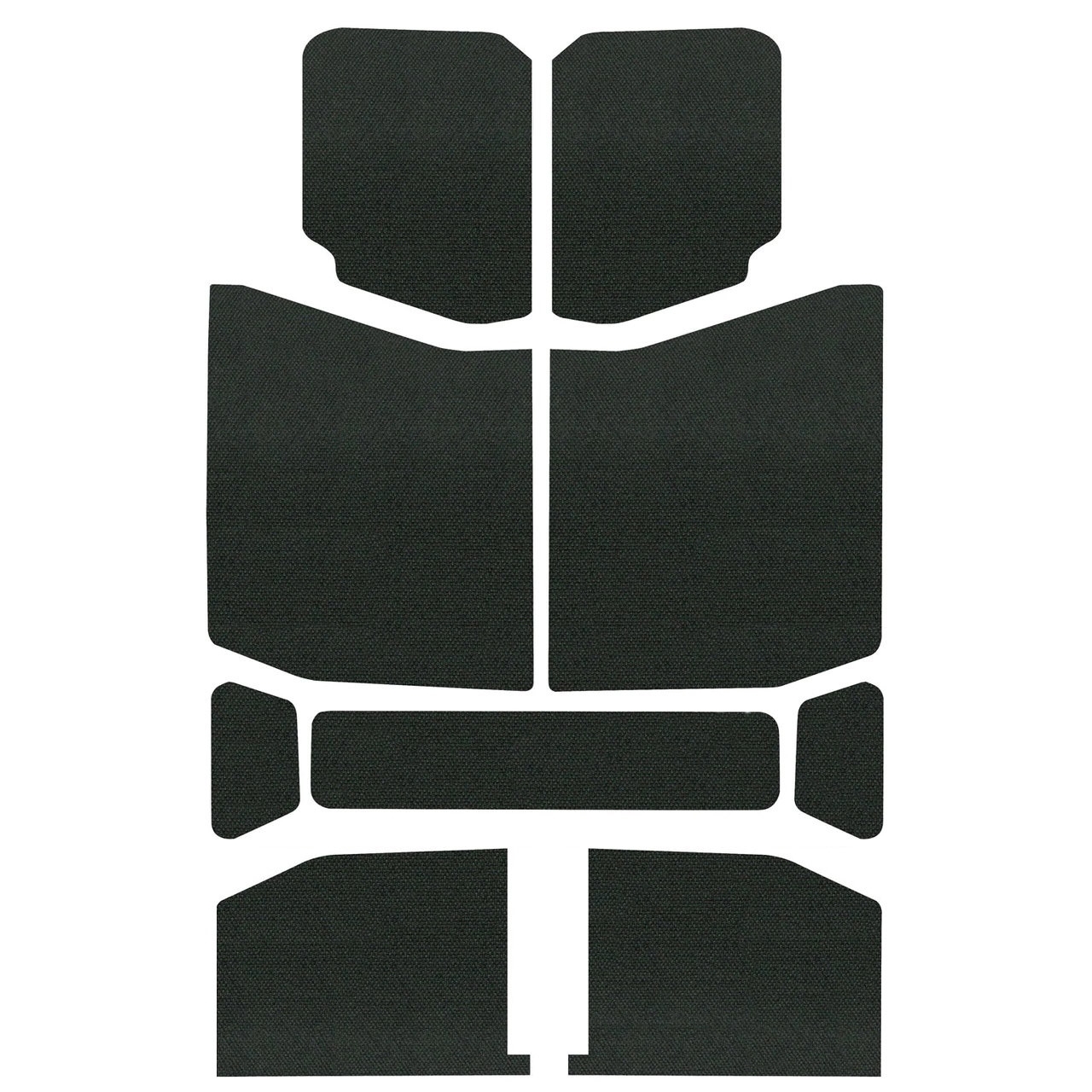 Boom Mat Original Finish Headliner, Black (9-Pieces) For Jeep Wrangler Jl 4-Door | 18-22 Jeep Boom Mat Original Finish Headliner, Black (9-Pieces) For Jeep Wrangler Jl 4-Door | 18-22 Jeep