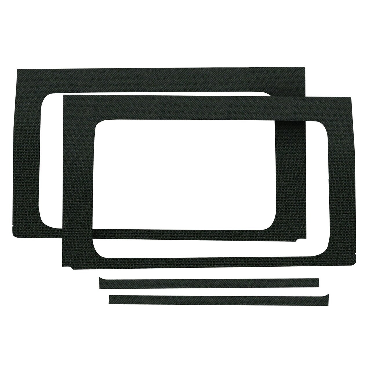 Boom Mat Original Finish Rear Side Window Frame, Black (4-Pieces) For Jeep Wrangler Jl 4-Door