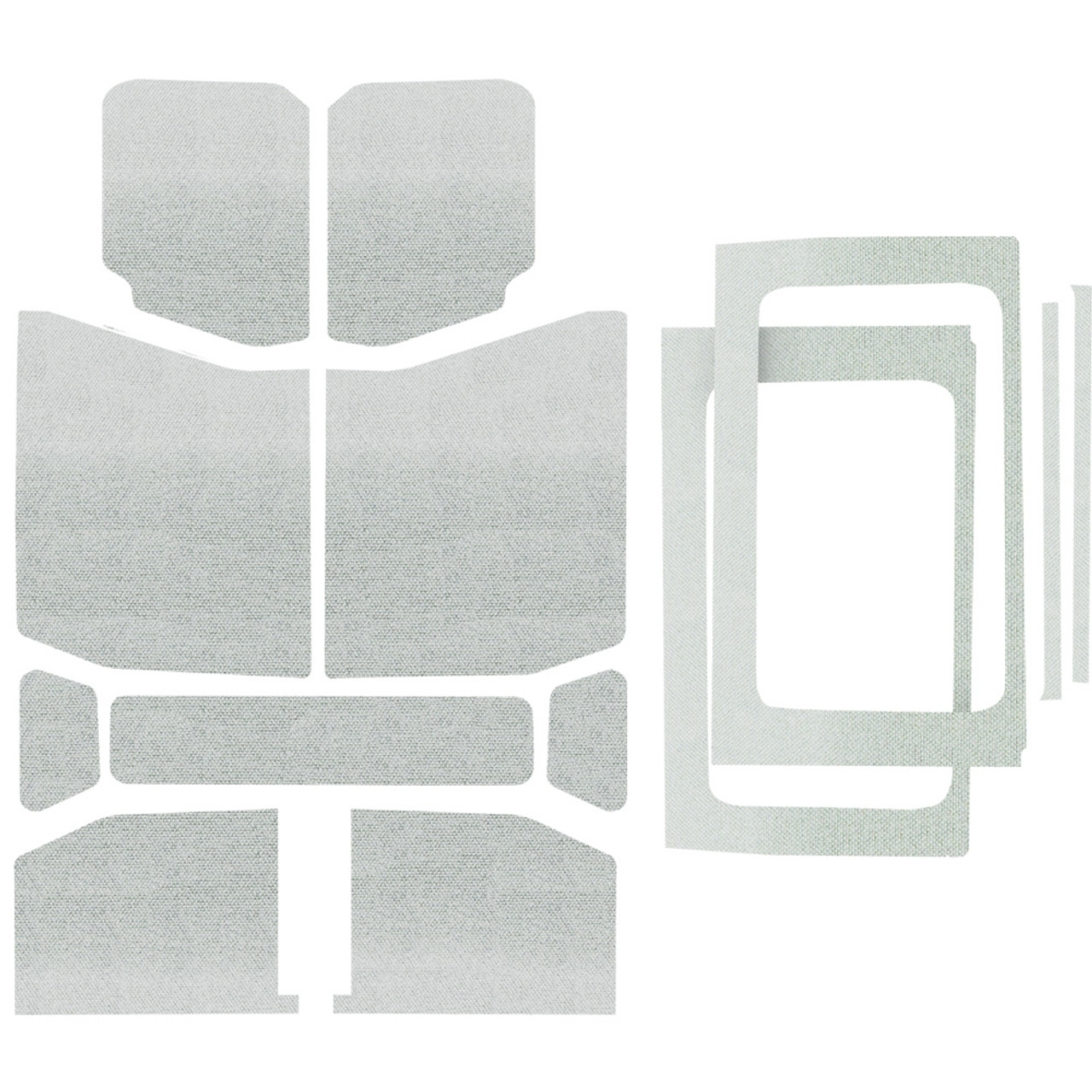 Boom Mat Original Finish Headliner Complete Kit, White (13-Pieces) For Jeep Wrangler Jl 4-Door
