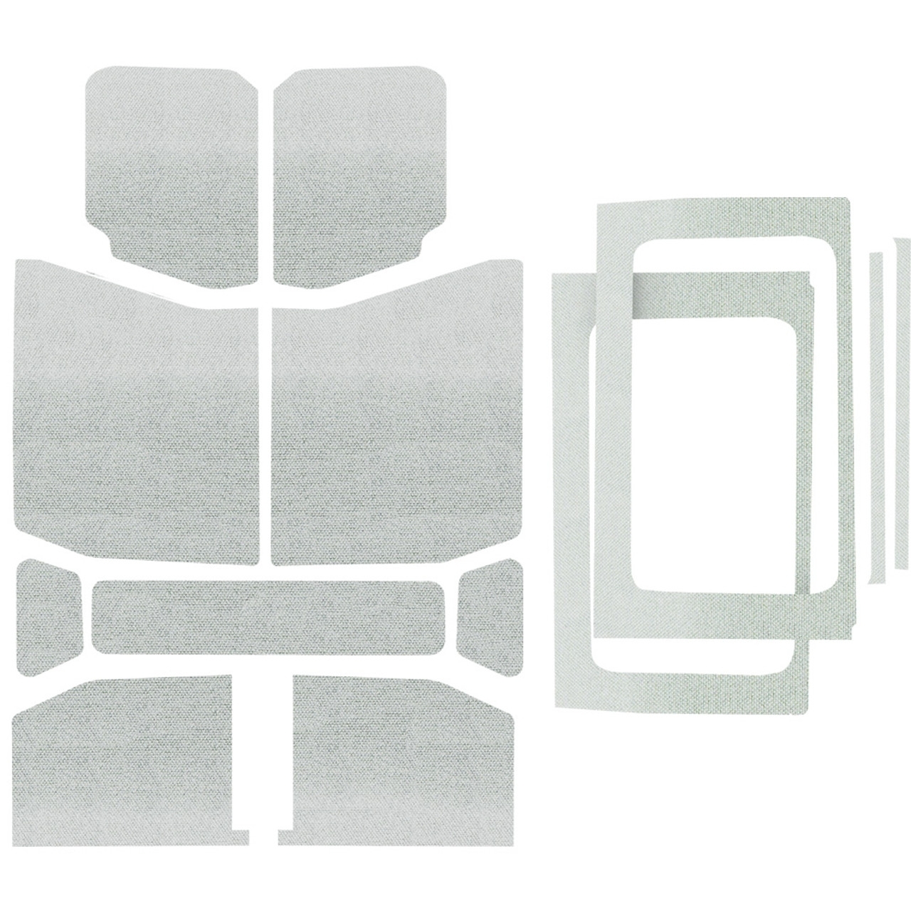 Boom Mat Original Finish Headliner Complete Kit, White (13-Pieces) For Jeep Wrangler Jl 4-Door Boom Mat Original Finish Headliner Complete Kit, White (13-Pieces) For Jeep Wrangler Jl 4-Door