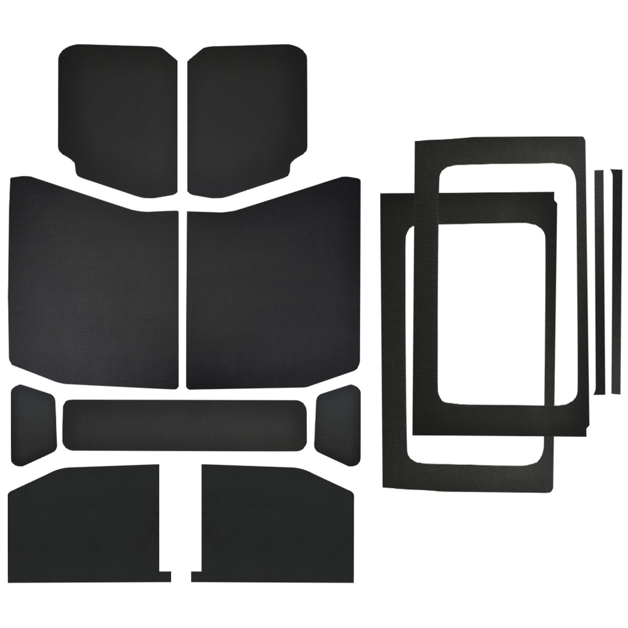 Boom Mat Leather-Look Headliner Kit, Black (13-Pieces) For Jeep Wrangler Jl 4-Door | 18-22 Jeep Boom Mat Leather-Look Headliner Kit, Black (13-Pieces) For Jeep Wrangler Jl 4-Door | 18-22 Jeep