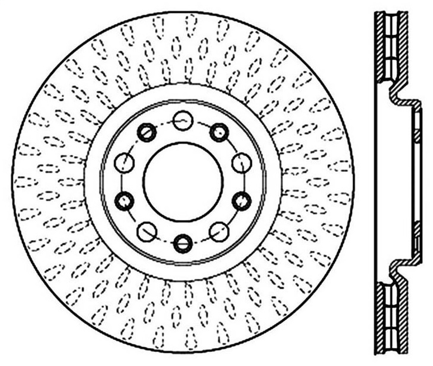 Stoptech Sport Cross Drilled Brake Rotor, Front Right, 2015-2018 Jeep Renegade Bu, FLMN-128.63080R Stoptech Sport Cross Drilled Brake Rotor, Front Right, 2015-2018 Jeep Renegade Bu, FLMN-128.63080R