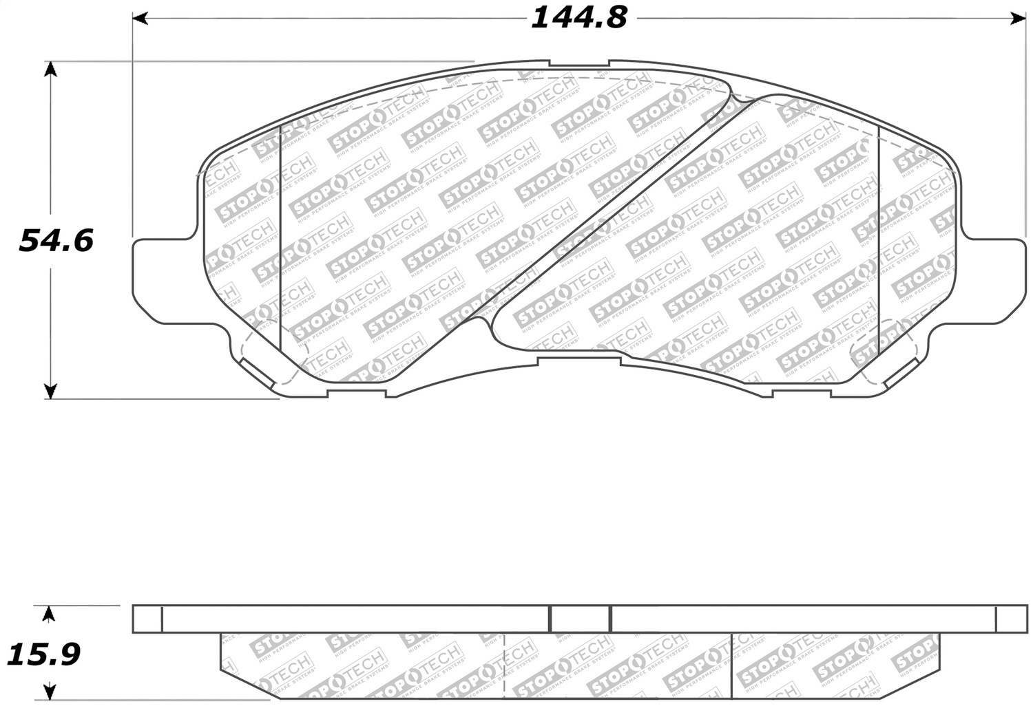 Stoptech Street Select Brake Pads With Hardware, Front, 2007-2017 Jeep Patriot, FLMN-305.08660 Stoptech Street Select Brake Pads With Hardware, Front, 2007-2017 Jeep Patriot, FLMN-305.08660