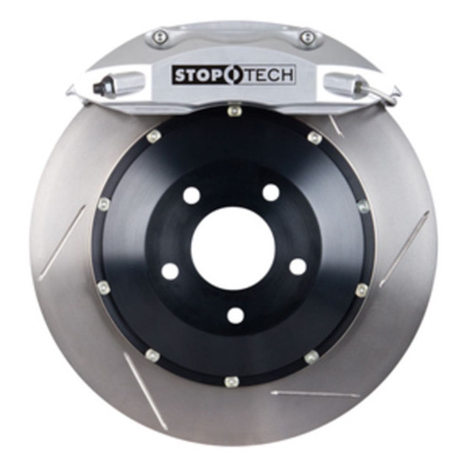 Stoptech Front Big Brake Kit, 2 Piece Non-Coated/slotted 332 X 32Mm Rotors, 4-Piston Silver