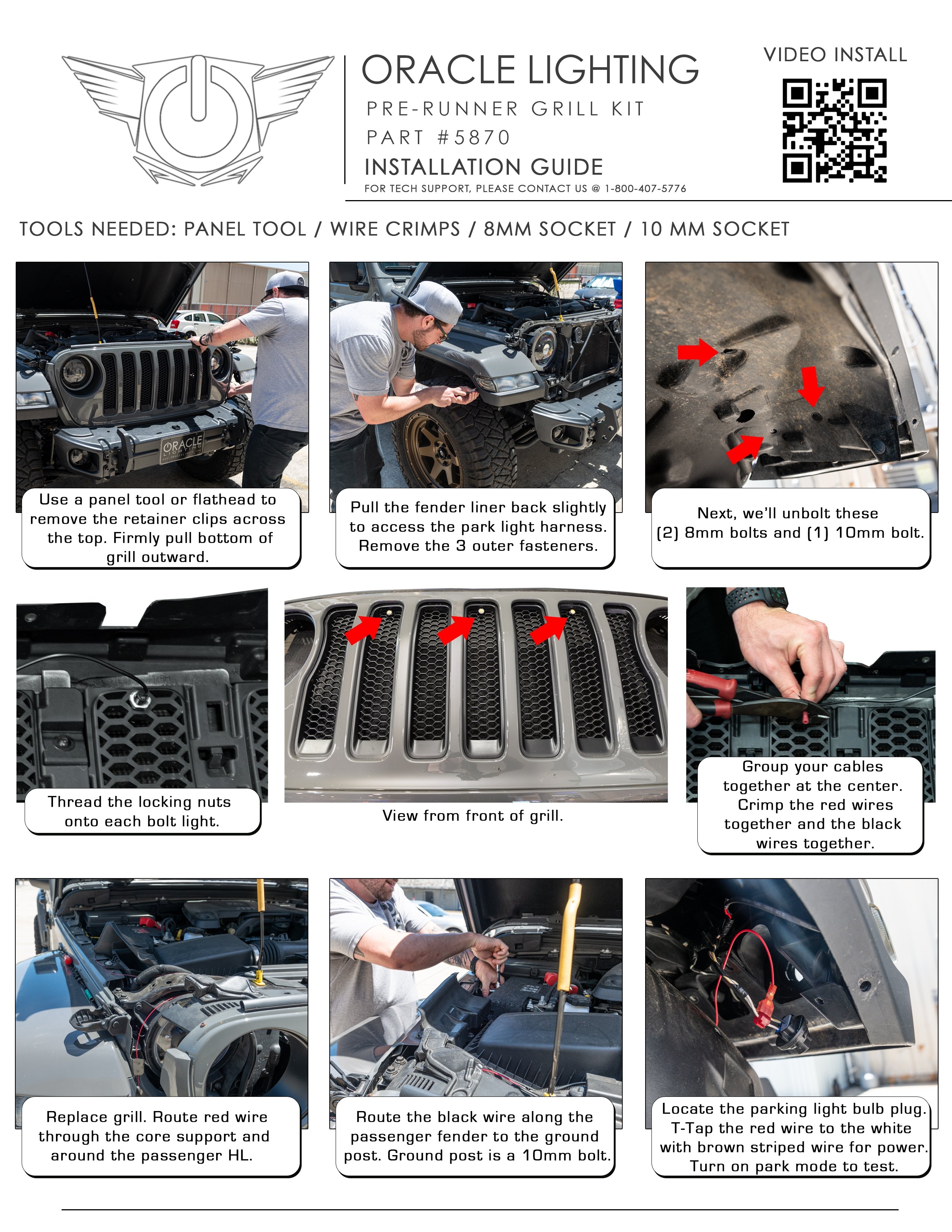 Oracle Pre-Runner Style Led Grille Light Kit For Wrangler Jl, Amber | 18-21 Jeep Wrangler JL/JLU, Oracle Pre-Runner Style Led Grille Light Kit For Wrangler Jl, Amber | 18-21 Jeep Wrangler JL/JLU,