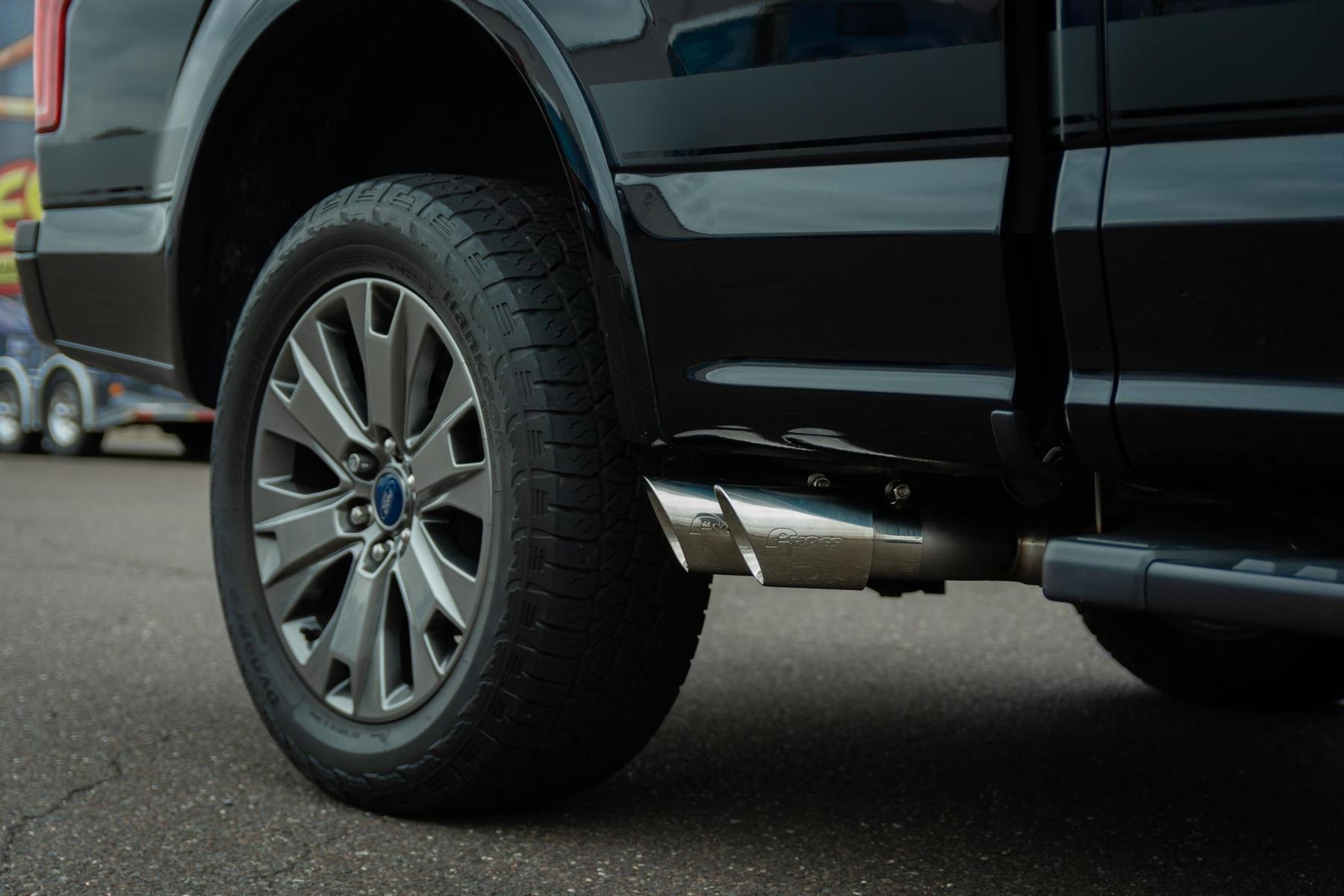 Pypes Race Pro Cat Back Exhaust System For 15-20 Ford F150 3.5L And 5.0L, Split Rear Dual Exit With Pypes Race Pro Cat Back Exhaust System For 15-20 Ford F150 3.5L And 5.0L, Split Rear Dual Exit With