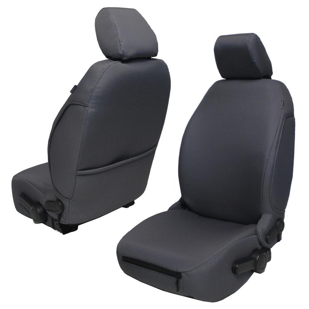 Bartact Base Line Performance Front Seat Covers For 07-10 Wrangler Jk/jku, Graphite, Pair | 07-10