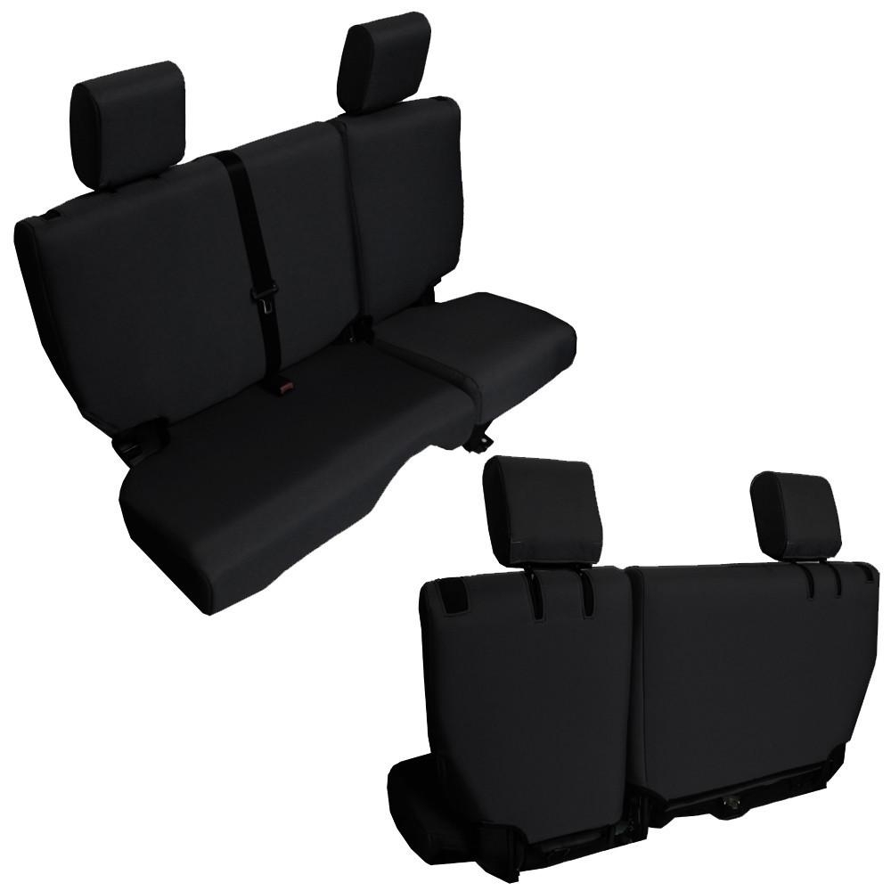 Bartact Base Line Performance Rear Split Bench Seat Covers For 13-18 Wrangler Jk Unlimited, Black |