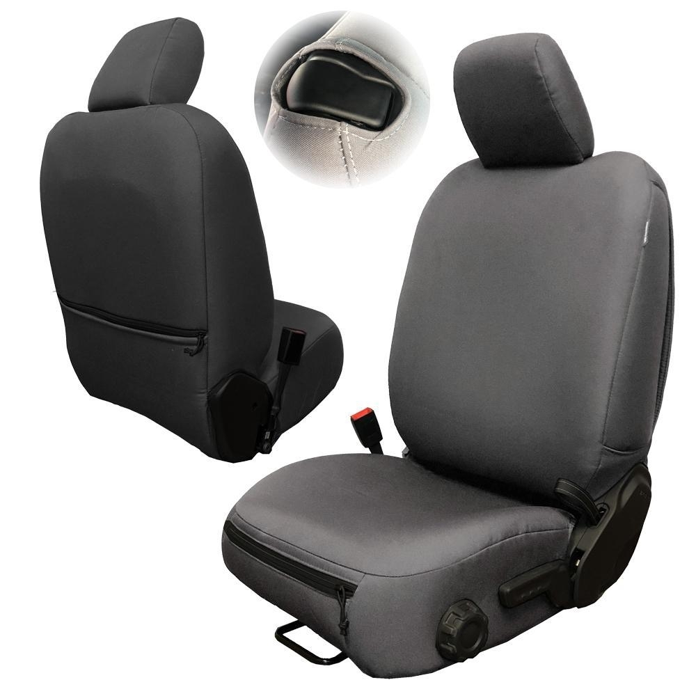 Bartact Base Line Performance Front Seat Covers For Wrangler Jl 2-Door, Graphite, Pair | 18-21 JL,