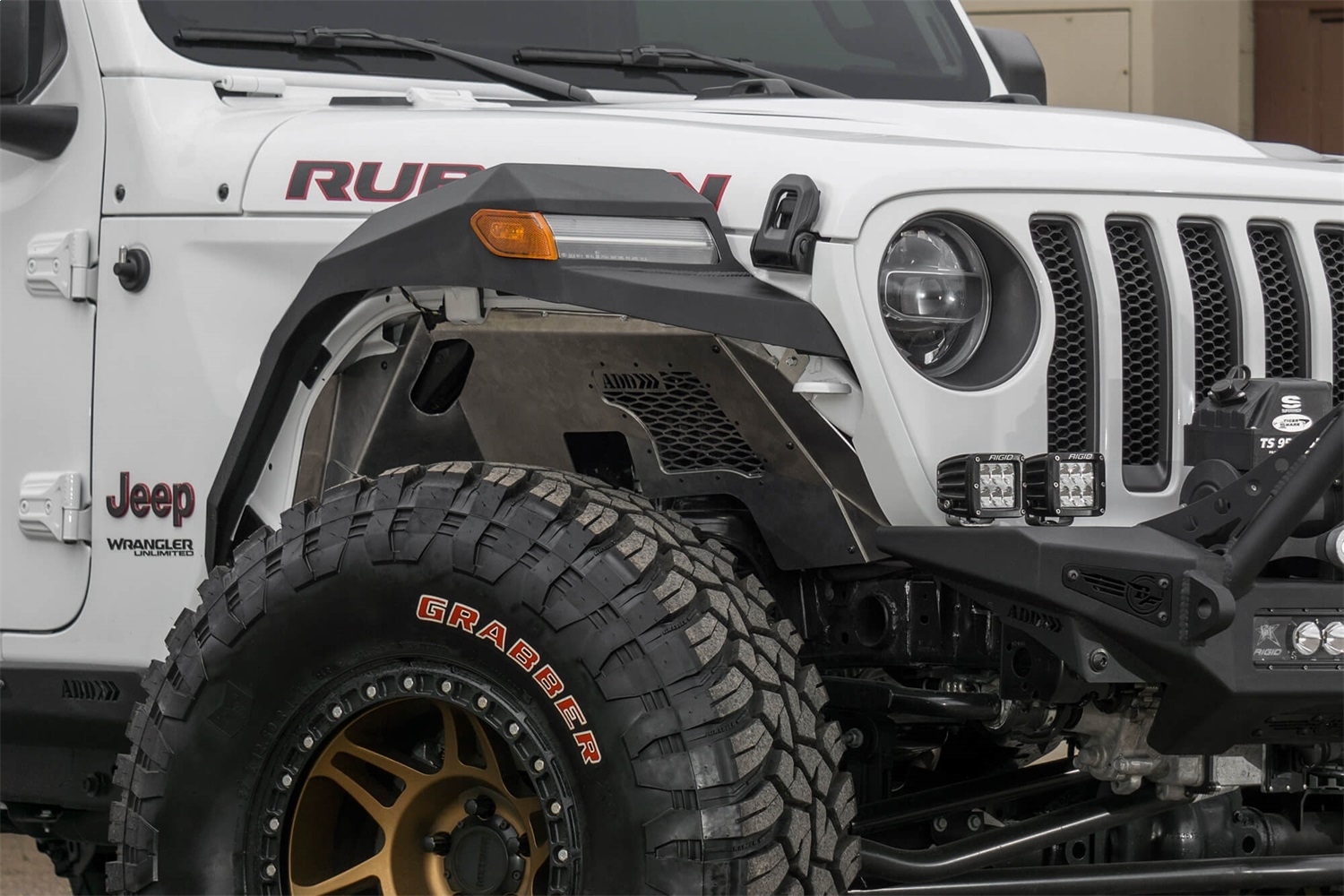 Addictive Desert Designs Rock Fighter Front Inner Fender Liners For Jeep Wrangler Jl And Gladiator Addictive Desert Designs Rock Fighter Front Inner Fender Liners For Jeep Wrangler Jl And Gladiator