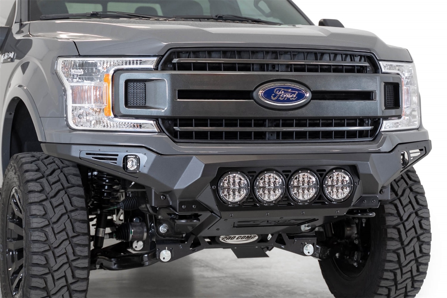 Addictive Desert Designs Bomber Front Bumper With Rigid Light Mounts For 18-20 Ford F-150