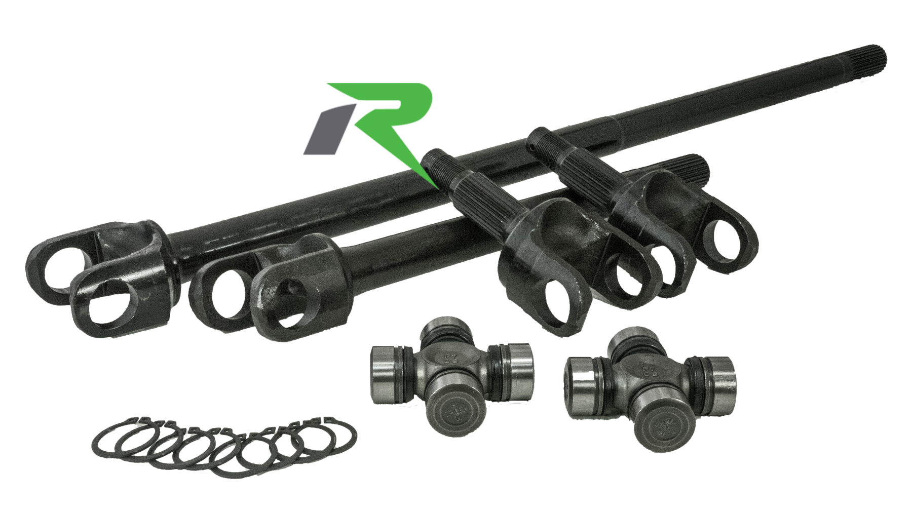 Revolution Gear & Axle Discovery Series 4340 Chromoly Front Axle Kit, Dana 30, Larger 1350 Style Revolution Gear & Axle Discovery Series 4340 Chromoly Front Axle Kit, Dana 30, Larger 1350 Style