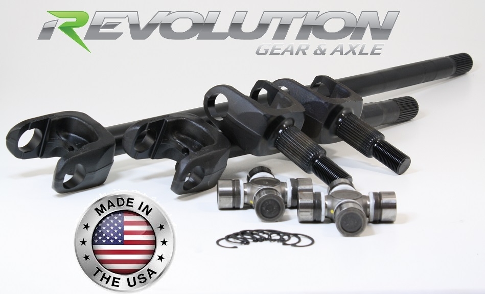 Revolution Gear & Axle 4340 Chromoly Front Axle Kit, Dana 30, 27 Spline, Us Made For 2007-2018 Jeep