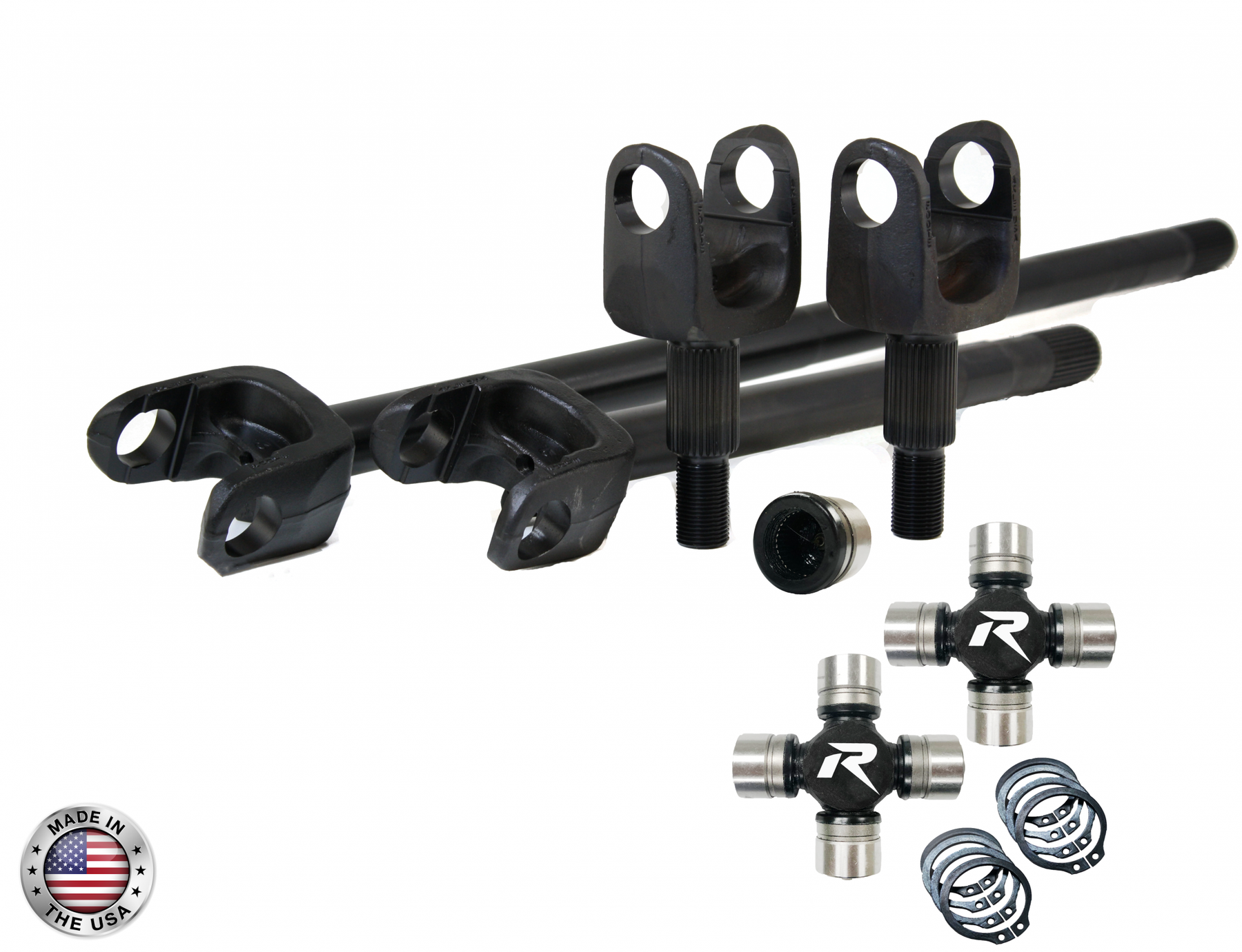 Revolution Gear & Axle 4340 Chromoly Front Axle Kit, Dana 30, 30 Spline, Hd Chromoly U-Joints, Us Revolution Gear & Axle 4340 Chromoly Front Axle Kit, Dana 30, 30 Spline, Hd Chromoly U-Joints, Us