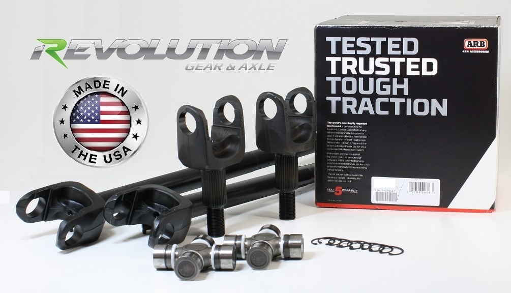 Revolution Gear & Axle 4340 Chromoly Front Axle Kit With Disconnect Eliminator And Arb, Dana 30, 30 Revolution Gear & Axle 4340 Chromoly Front Axle Kit With Disconnect Eliminator And Arb, Dana 30, 30