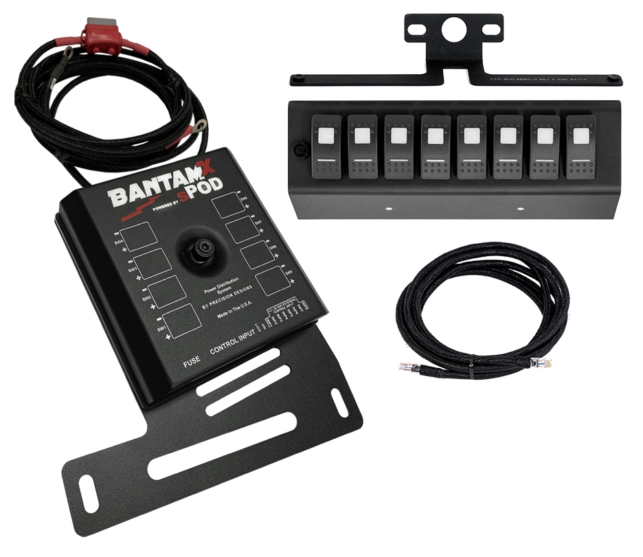 Spod Bantamx 8-Circuit Control System For 07-08 Wrangler Jk, Red Leds | 07-08 JK, GNJV-BX-0708-JK-R
