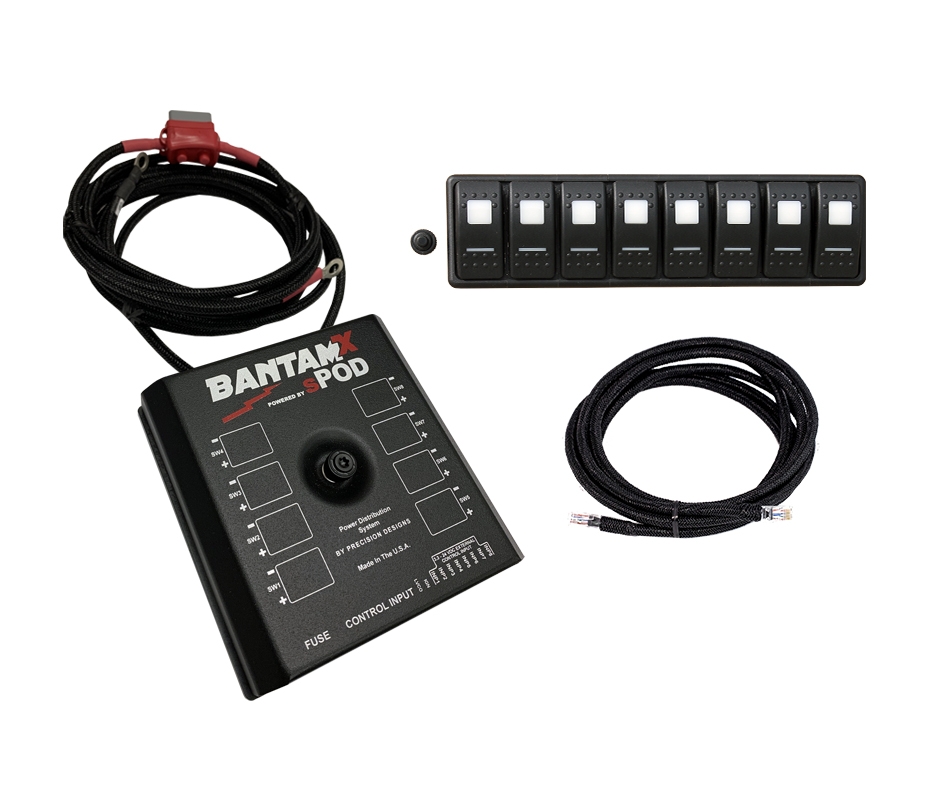Spod Bantamx Universal 8-Circuit Control System With 84 Battery Cables, Amber Leds,
