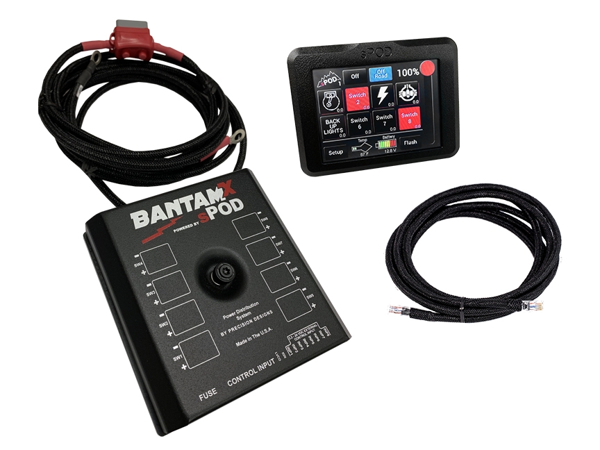 Spod Bantamx Universal 8-Circuit Control System With Touchscreen And 36 Battery Cables,