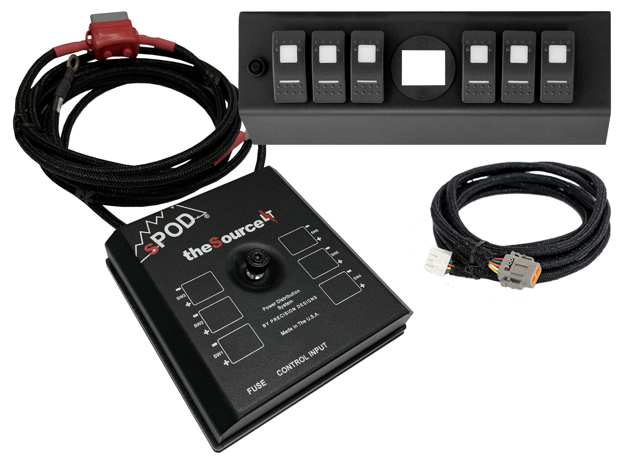 Spod Sourcelt 6-Circuit Control System For 07-08 Wrangler Jk W/ Genesis G-Screen, Red Leds | 07-08 Spod Sourcelt 6-Circuit Control System For 07-08 Wrangler Jk W/ Genesis G-Screen, Red Leds | 07-08