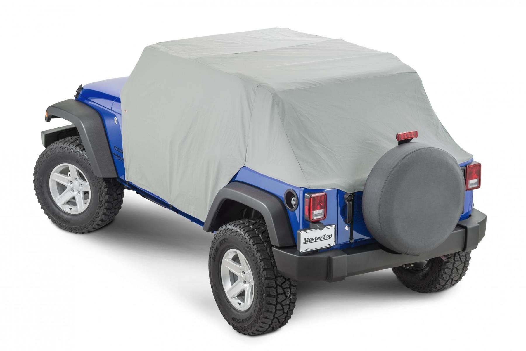 Mastertop Full Door Cab Cover For 07-18 Jeep Wrangler Jk 4 Door, Gray Denim | 07-18 Jeep Wrangler Mastertop Full Door Cab Cover For 07-18 Jeep Wrangler Jk 4 Door, Gray Denim | 07-18 Jeep Wrangler