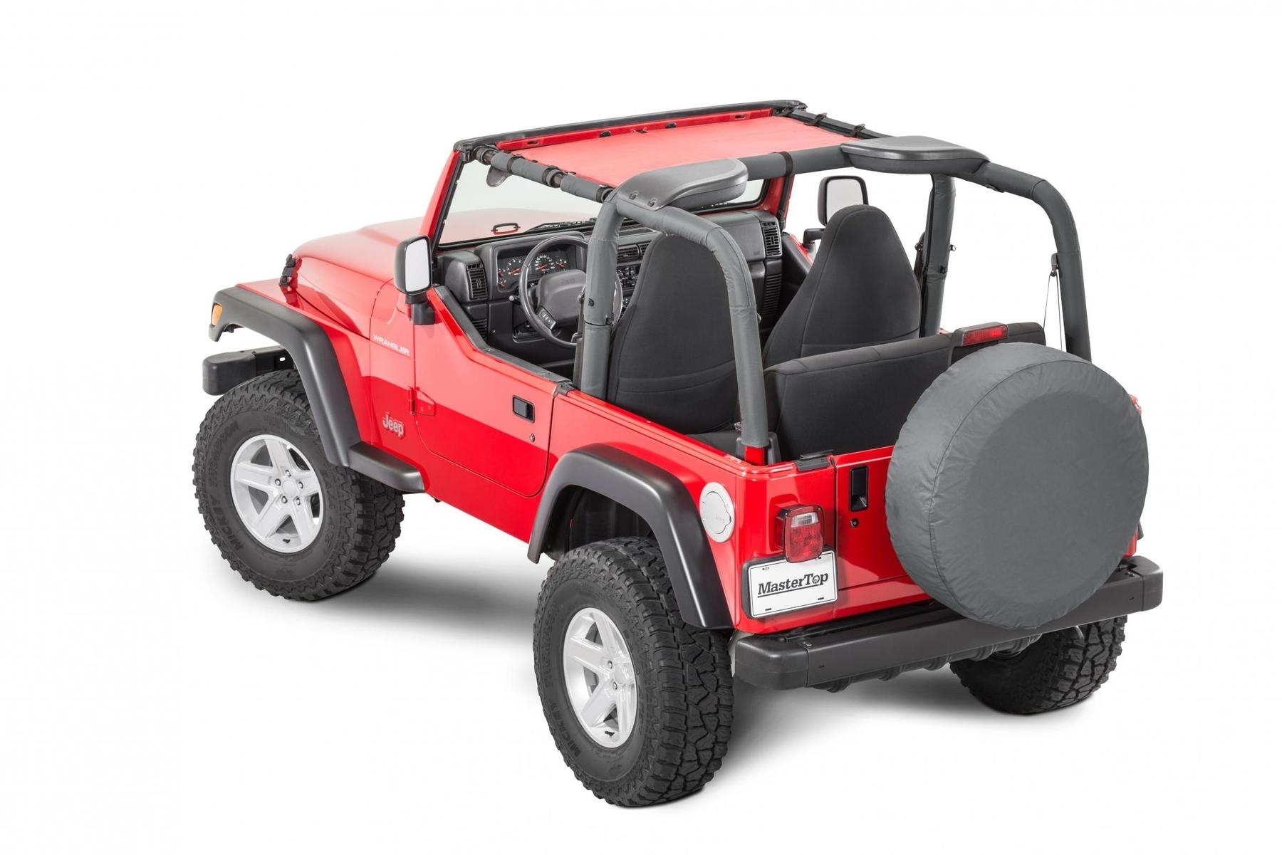 Mastertop Mesh Bimini Top Shademaker For 97-06 Wrangler Tj, Red | 97-06 Jeep Wrangler TJ, Mastertop Mesh Bimini Top Shademaker For 97-06 Wrangler Tj, Red | 97-06 Jeep Wrangler TJ,