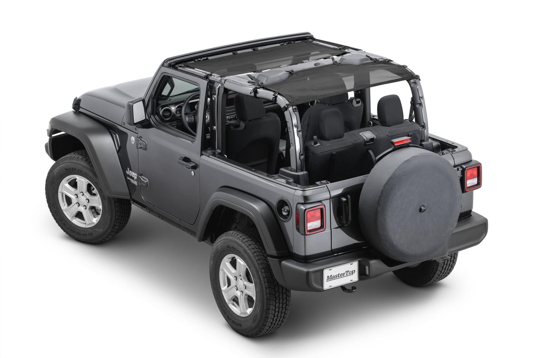 Mastertop Shademaker Freedom Mesh Bimini Top Plus Jeep For Wrangler Jl 2 Door, Black | 2018+ Jeep Mastertop Shademaker Freedom Mesh Bimini Top Plus Jeep For Wrangler Jl 2 Door, Black | 2018+ Jeep