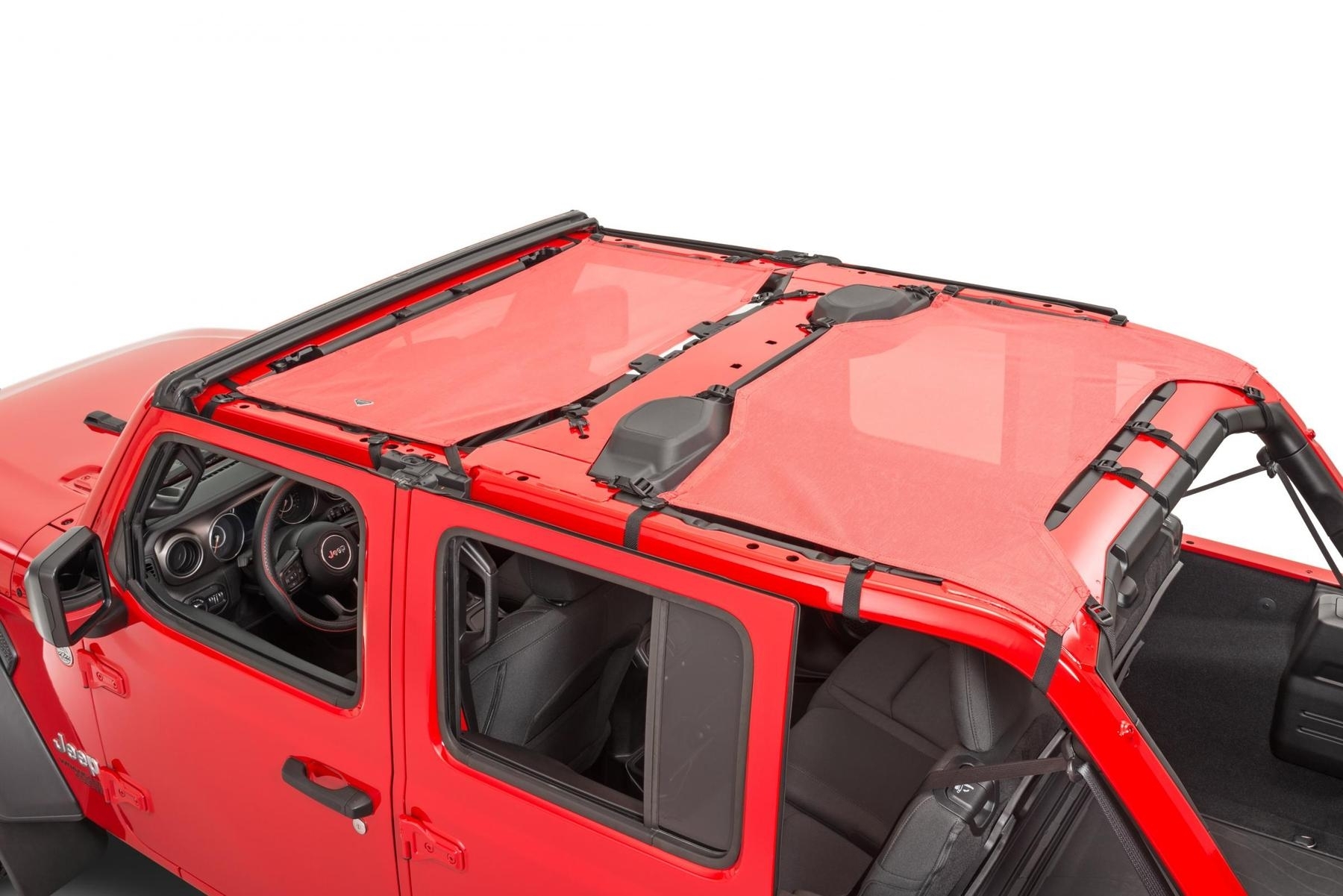 Mastertop Shademaker Freedom Mesh Bimini Top Plus For Jeep Wrangler Jl 4 Door, Red | 2018+ Jeep