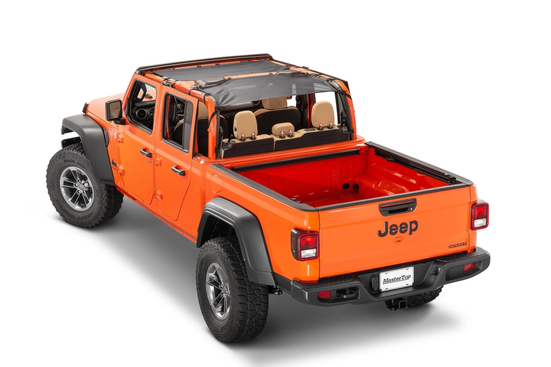 Mastertop Shademaker Freedom Mesh Bimini Top Plus For Jeep Gladiator Jt 4 Dr, Black | 2020+ Jeep