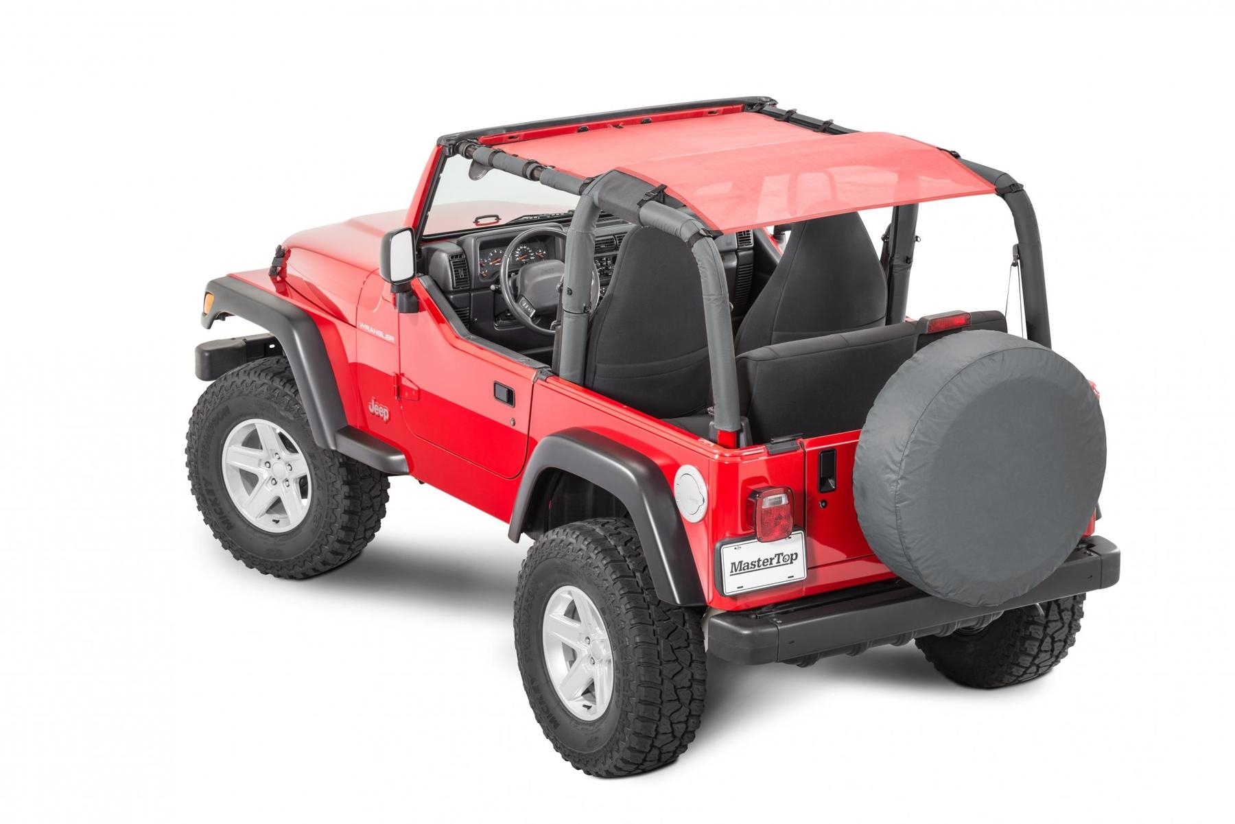 Mastertop Mesh Bimini Top Shademaker Plus For 92-06 Wrangler Tj/yj, Red | 92-06 Jeep Wrangler