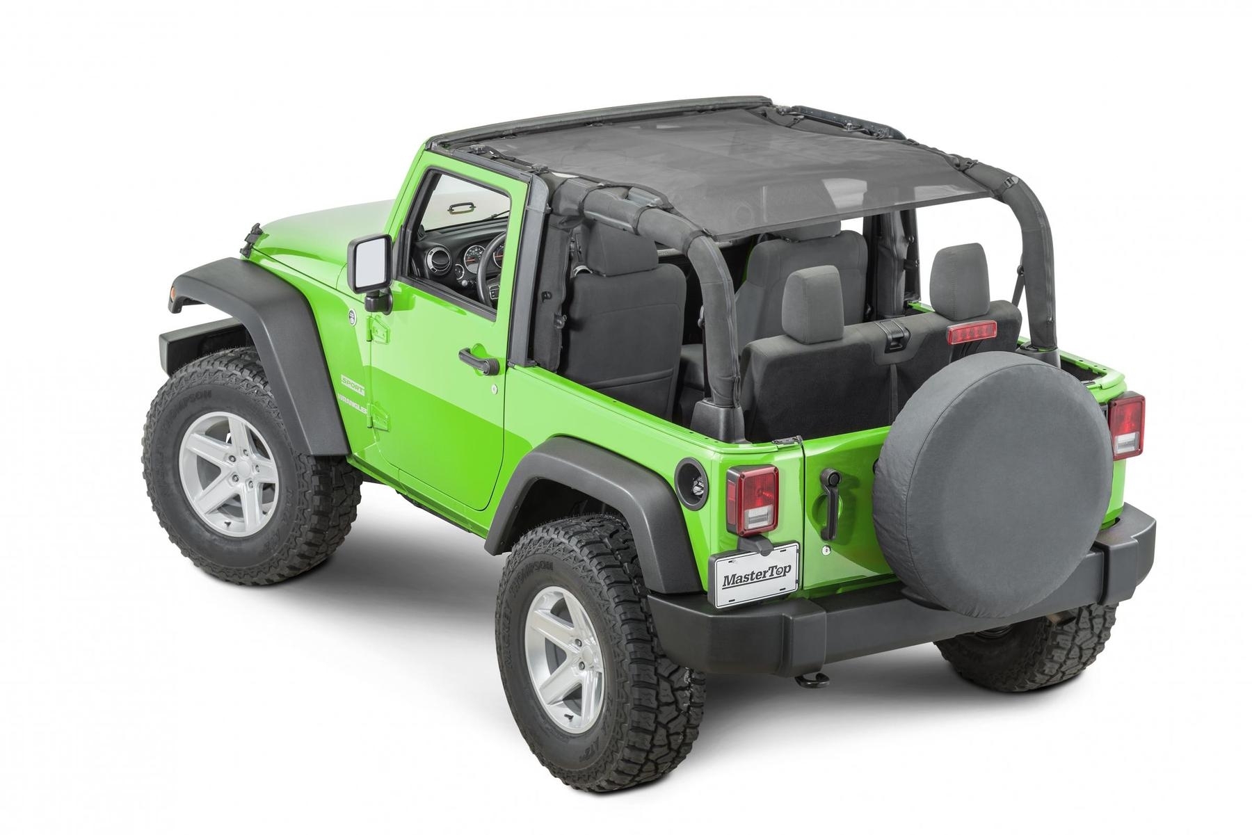Mastertop Mesh Bimini Top Shademaker Plus For 07-18 Jeep Wrangler Jk 2 Door, Black | 07-18 Jeep