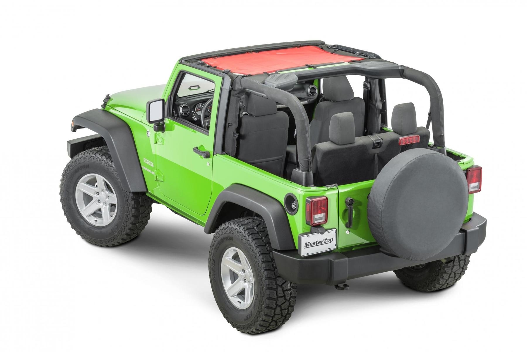 Mastertop Mesh Bimini Top Shademaker Plus For 07-18 Jeep Wrangler Jk 2 Door, Red | 07-18 Jeep Mastertop Mesh Bimini Top Shademaker Plus For 07-18 Jeep Wrangler Jk 2 Door, Red | 07-18 Jeep