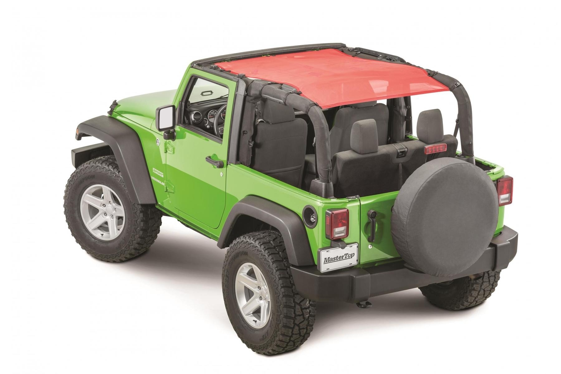 Mastertop Shademaker Freedom Mesh Bimini Top Plus For 07-18 Jeep Wrangler Jk 2 Door, Red | 07-18 Mastertop Shademaker Freedom Mesh Bimini Top Plus For 07-18 Jeep Wrangler Jk 2 Door, Red | 07-18